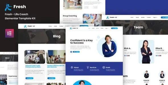 Fresh – Life Coach Elementor Template Kit